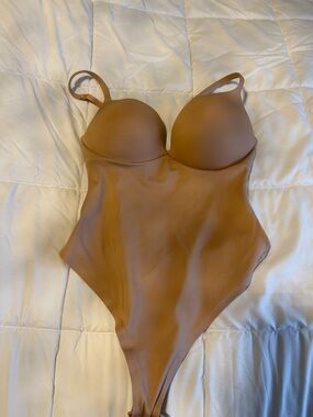 SKIMS Neutral Mauve-Tan Sculpting One-Piece